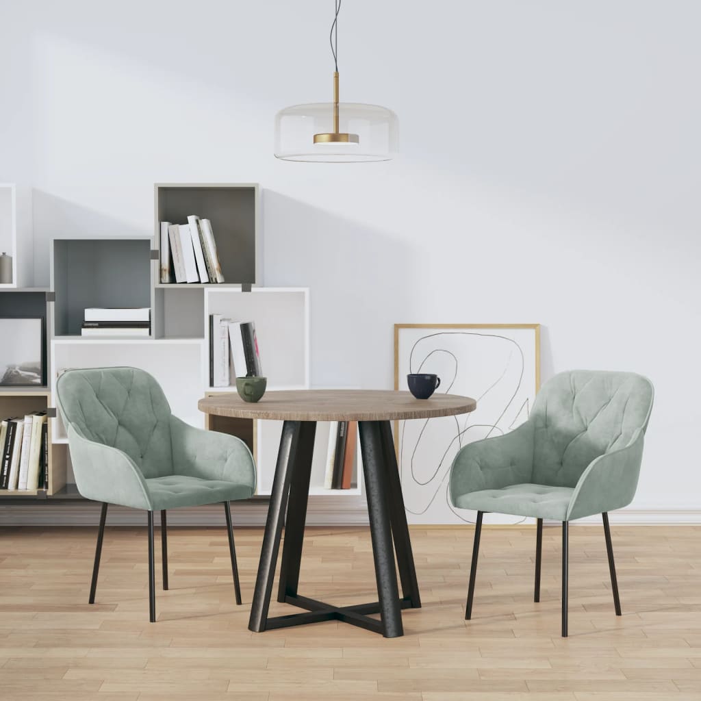 Eetkamerstoelen 2 st fluweel