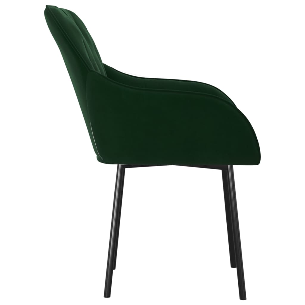 Eetkamerstoelen 2 st fluweel crèmekleurig