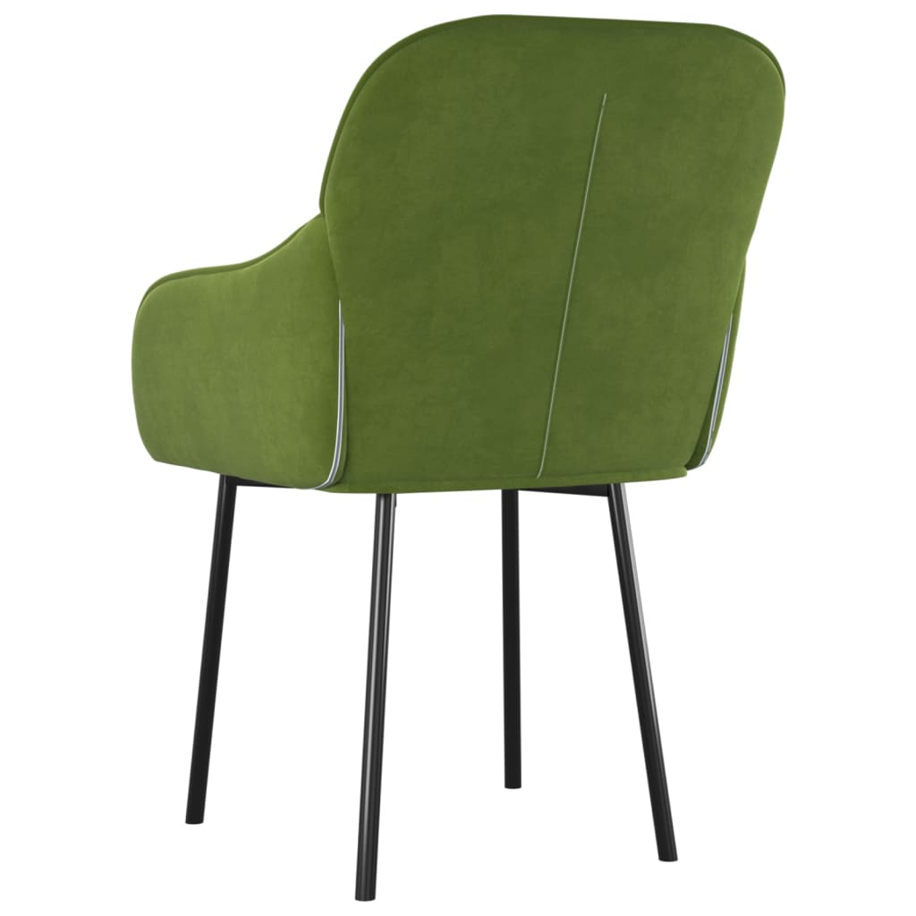 Eetkamerstoelen 2 st fluweel crèmekleurig