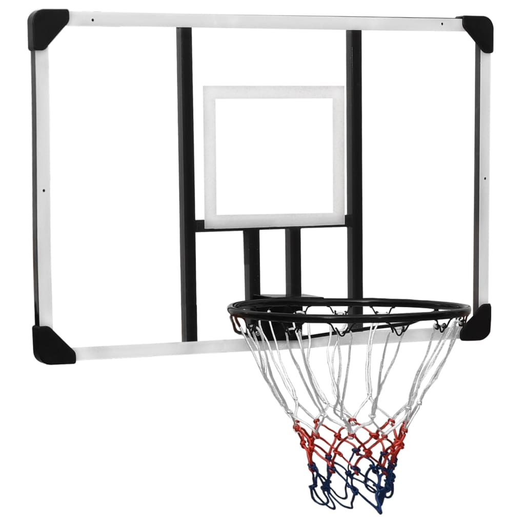 Basketbalbord 71x45x2,5 cm polycarbonaat transparant