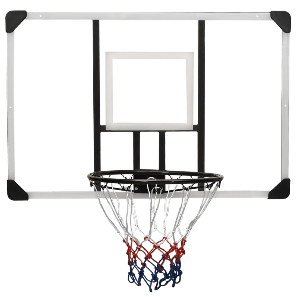 Basketbalbord 71x45x2,5 cm polycarbonaat transparant