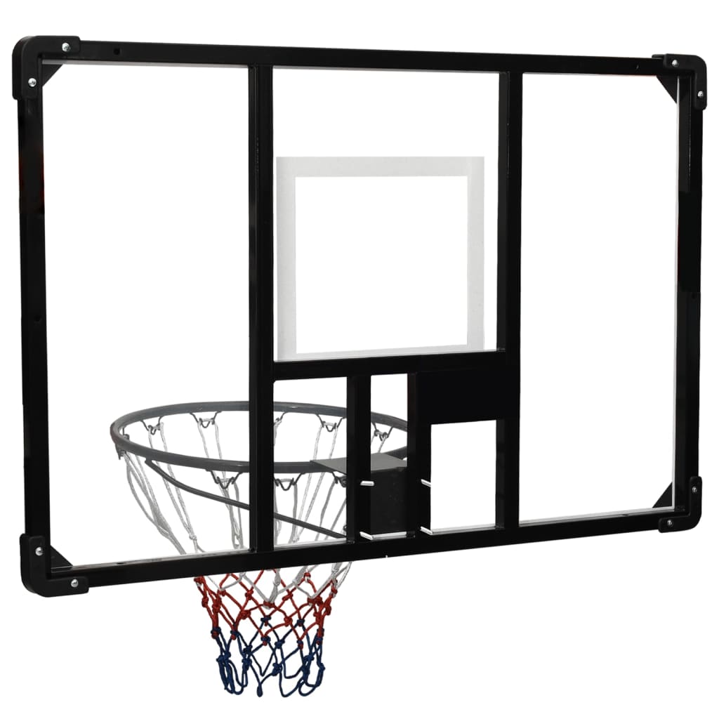 Basketbalbord 71x45x2,5 cm polycarbonaat transparant