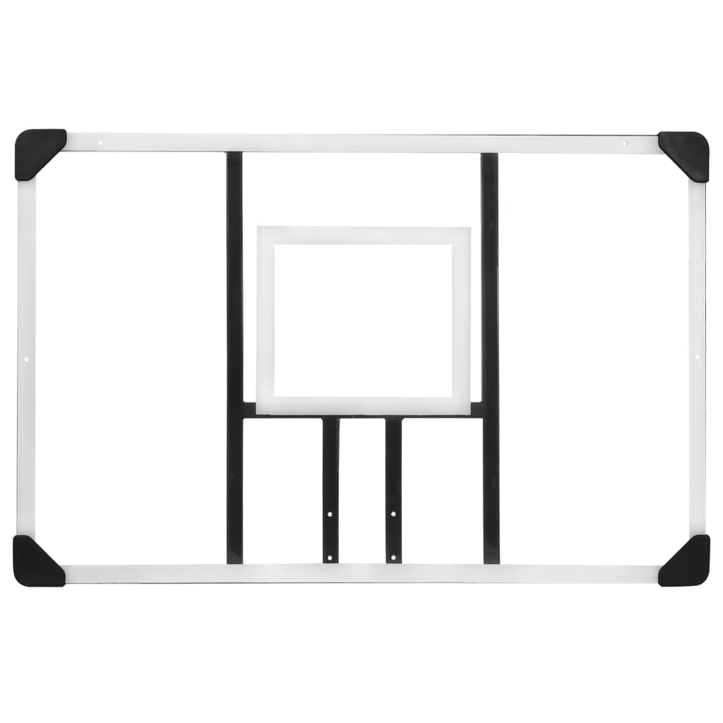 Basketbalbord 71x45x2,5 cm polycarbonaat transparant