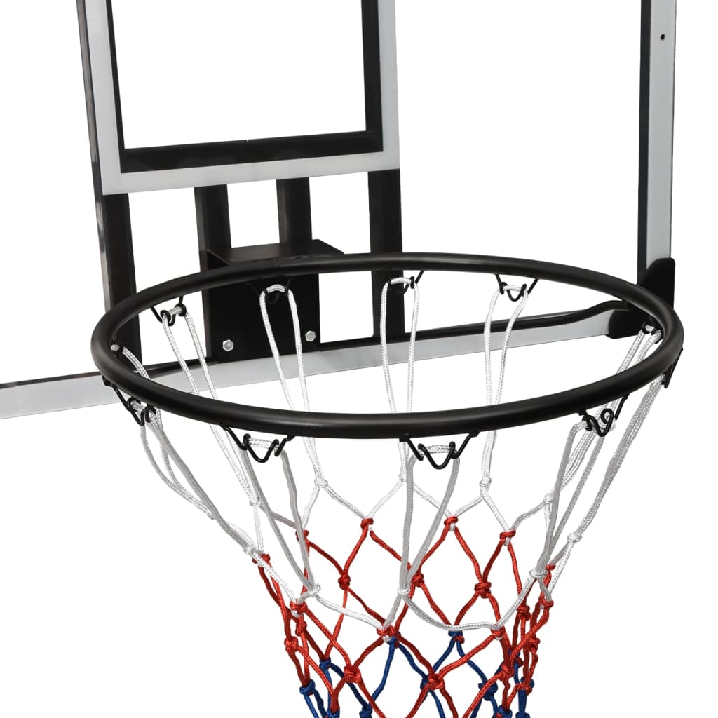 Basketbalbord 71x45x2,5 cm polycarbonaat transparant