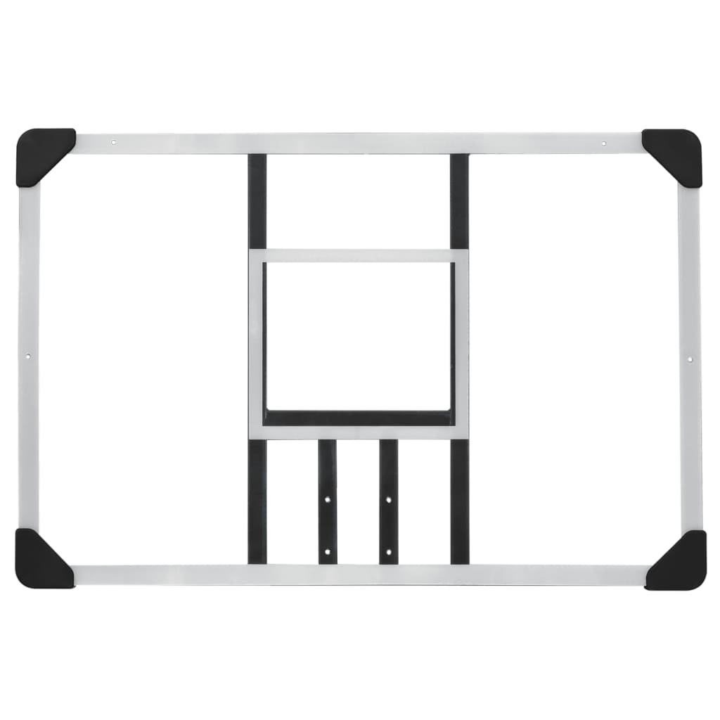 Basketbalbord 71x45x2,5 cm polycarbonaat transparant