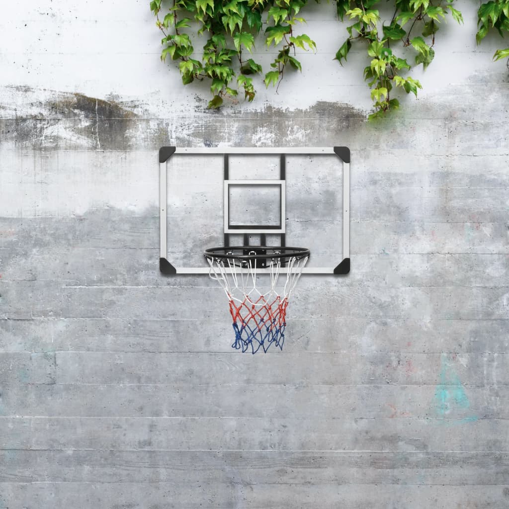 Basketbalbord 71x45x2,5 cm polycarbonaat transparant