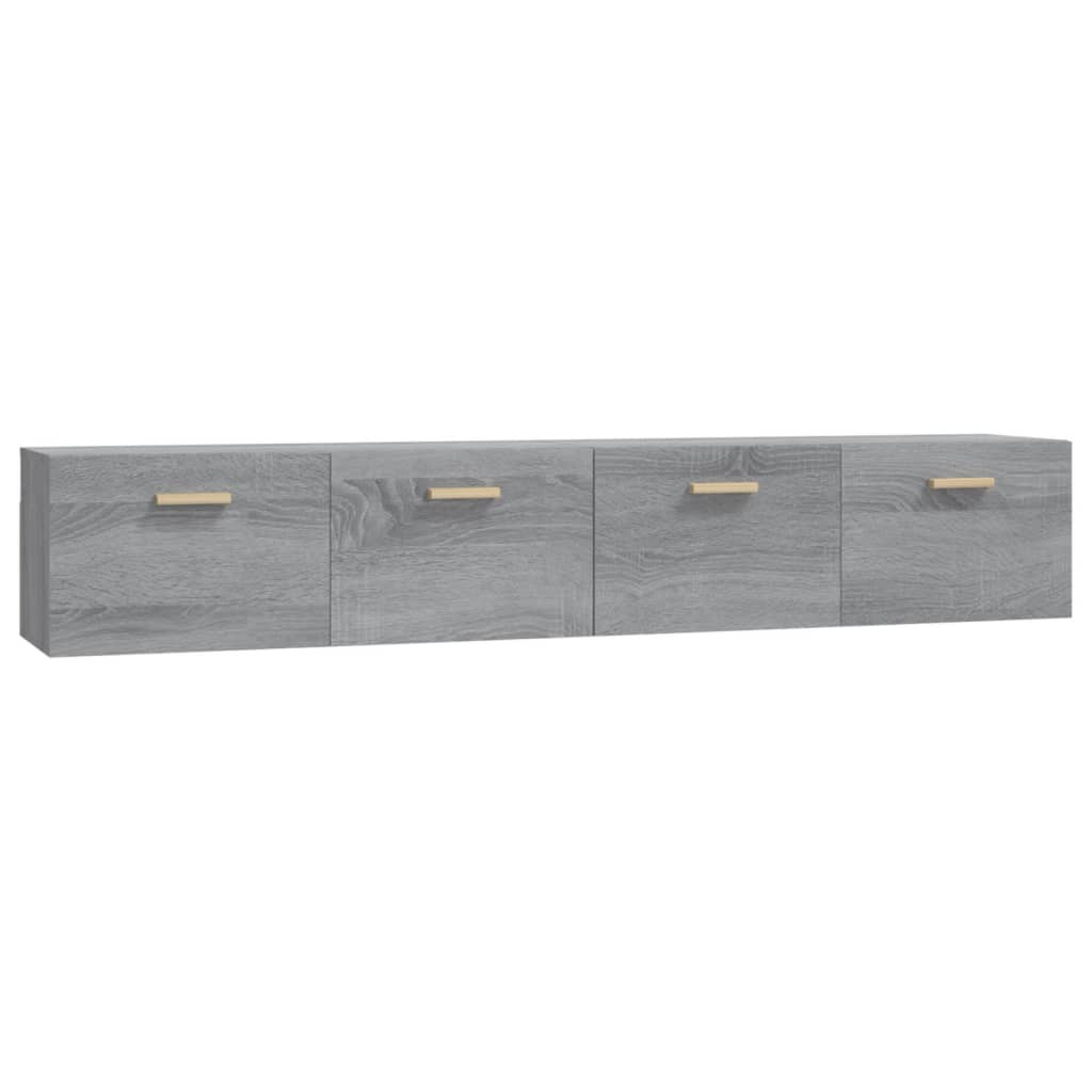 Wandkasten 2 st 80x35x36,5 cm bewerkt hout