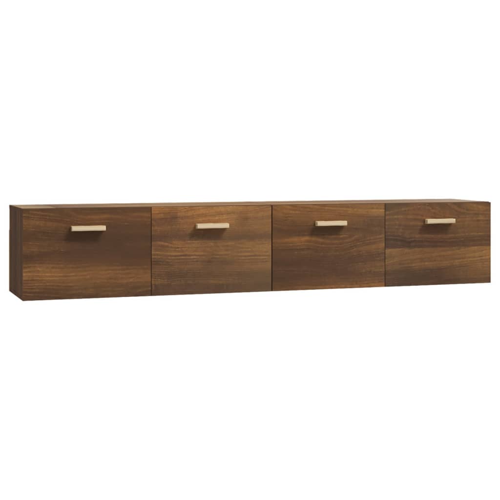 Wandkasten 2 st 80x35x36,5 cm bewerkt hout