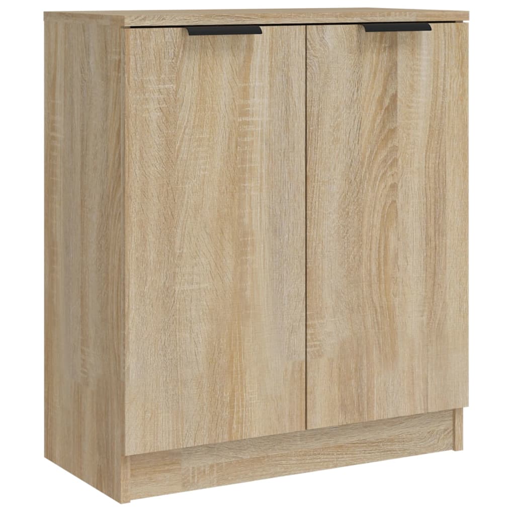 Dressoirs 2 st 60x30x70 cm bewerkt hout eikenkleurig