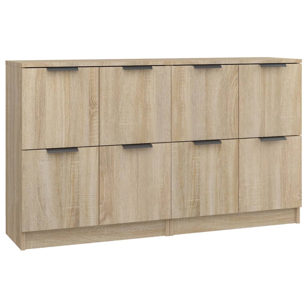 Dressoirs 2 st 60x30x70 cm bewerkt hout