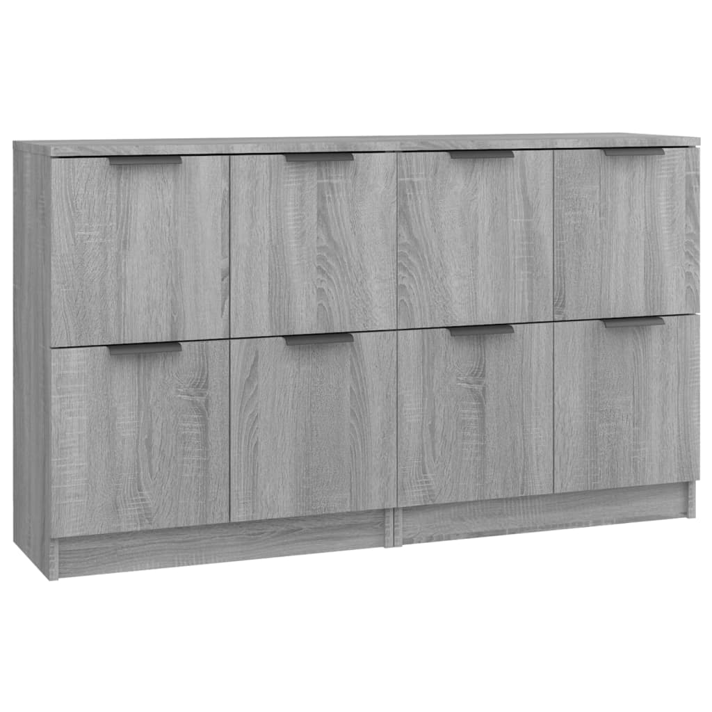 Dressoirs 2 st 60x30x70 cm bewerkt hout