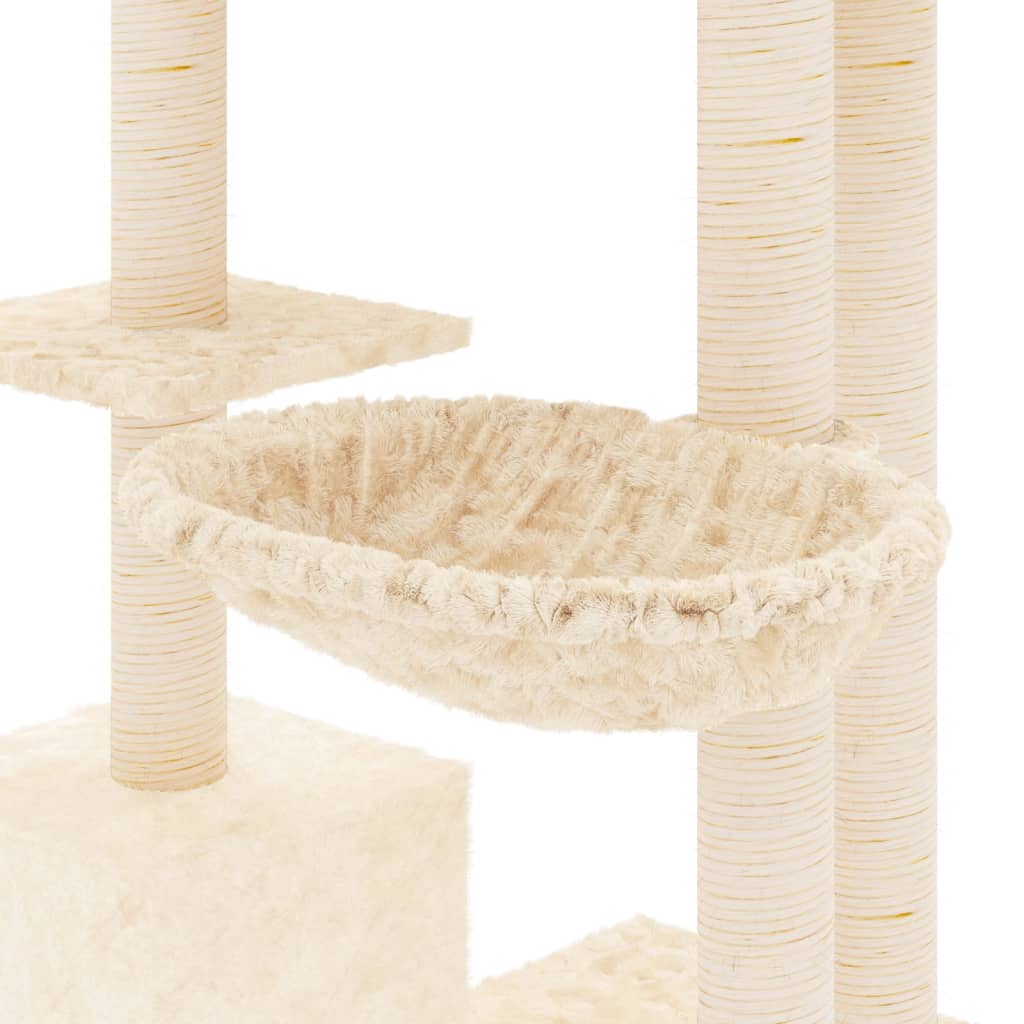 Kattenmeubel met sisal krabpalen 142 cm