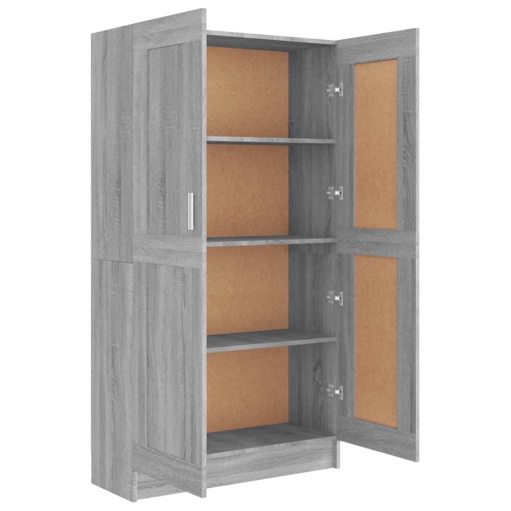 Boekenkast 82,5x30,5x80 cm bewerkt hout eikenkleurig