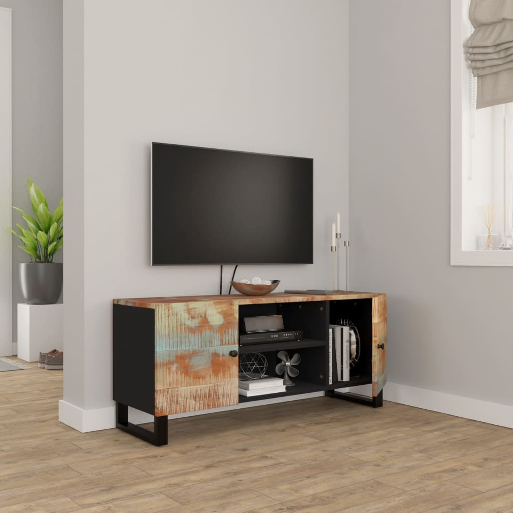 Tv-meubel 105x33x46 cm massief teruggewonnen hout