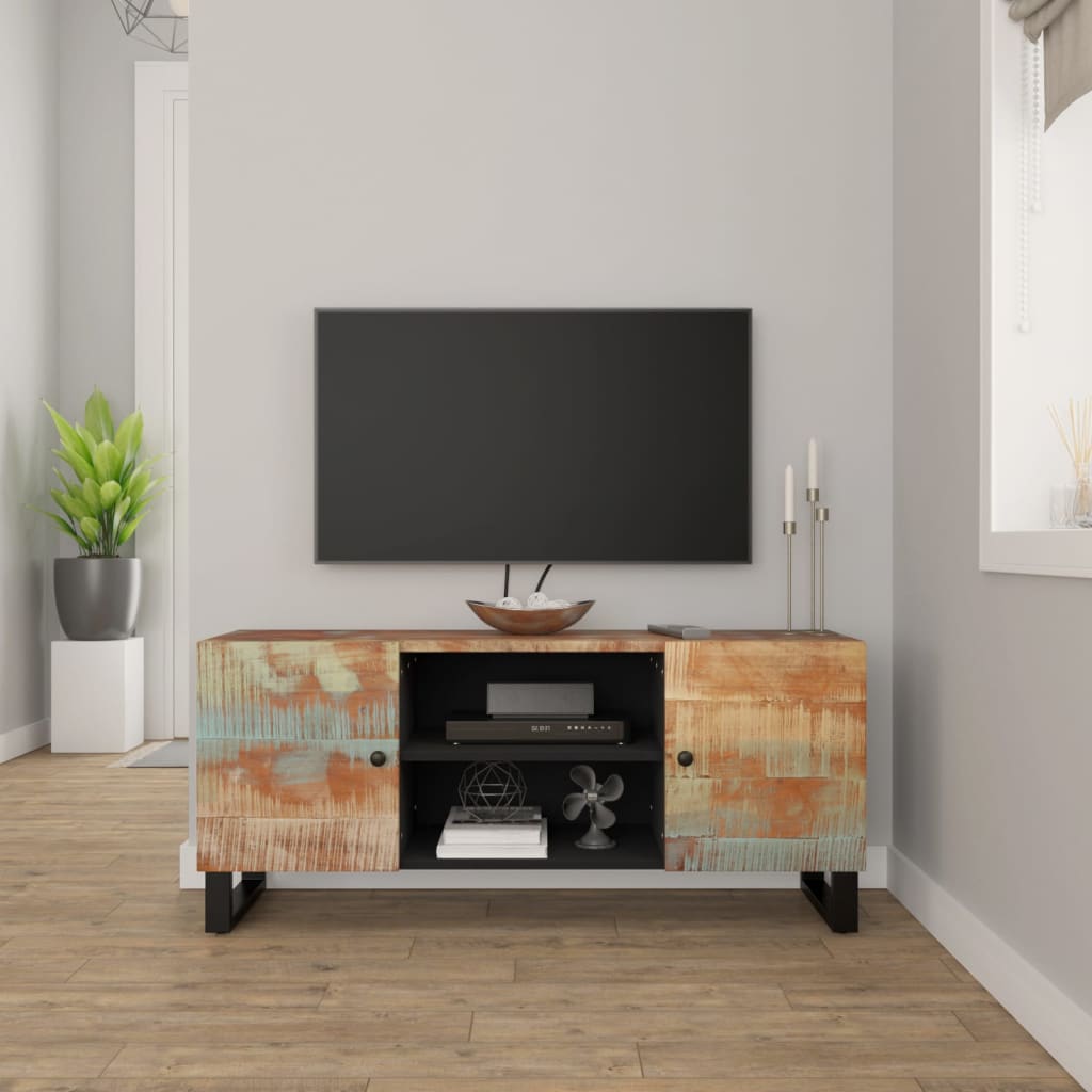 Tv-meubel 105x33x46 cm massief teruggewonnen hout