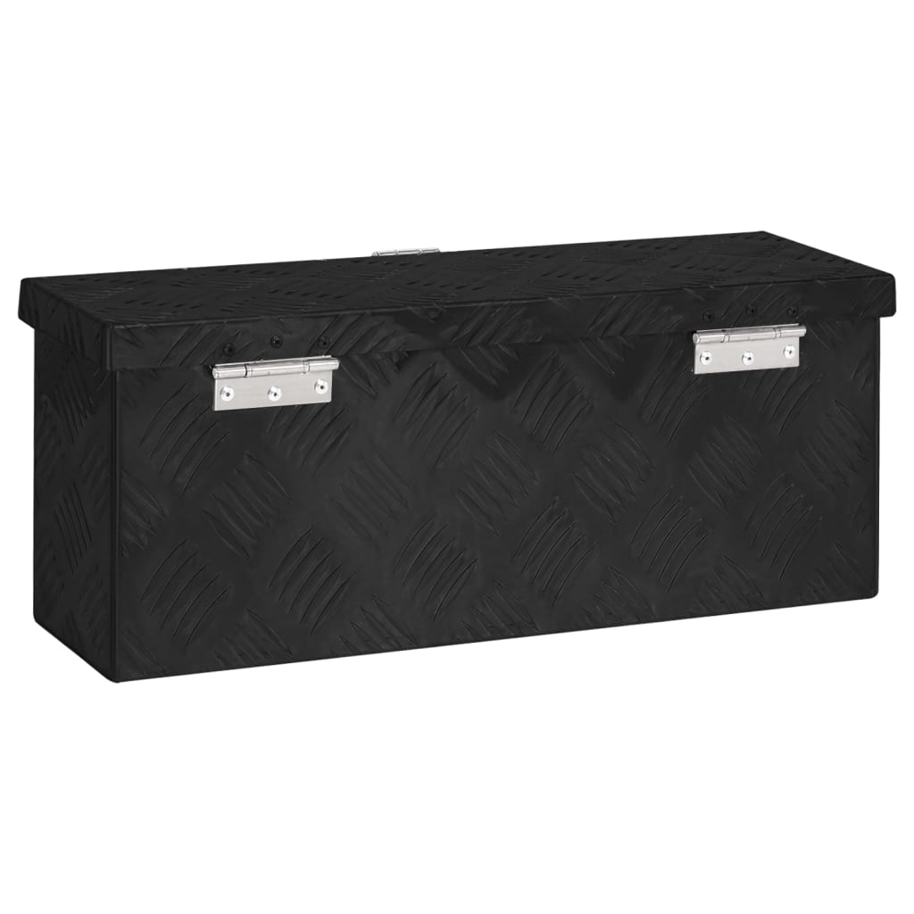 Opbergbox 50x15x20,5 cm aluminium zilverkleurig