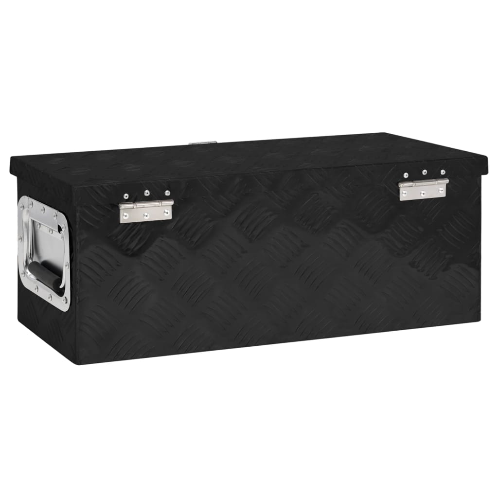 Opbergbox 50x15x20,5 cm aluminium zilverkleurig