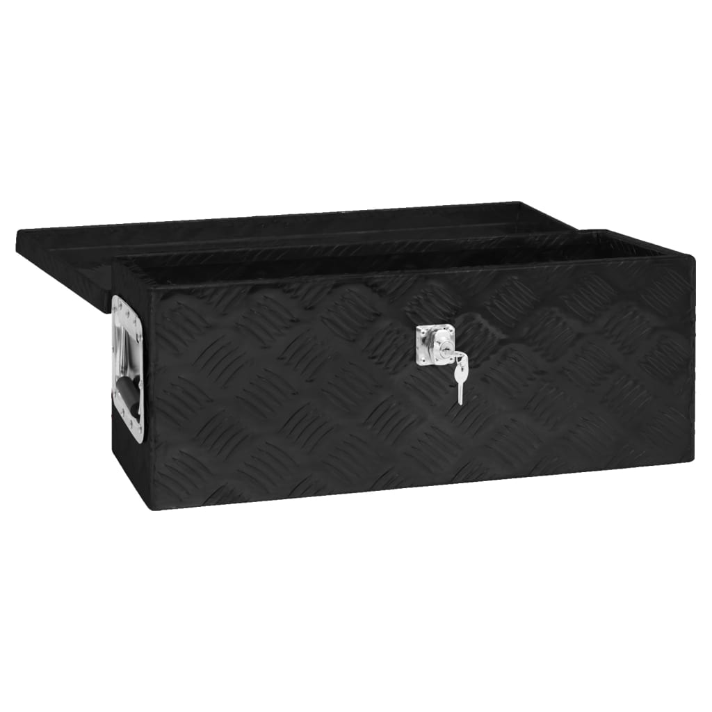 Opbergbox 50x15x20,5 cm aluminium zilverkleurig