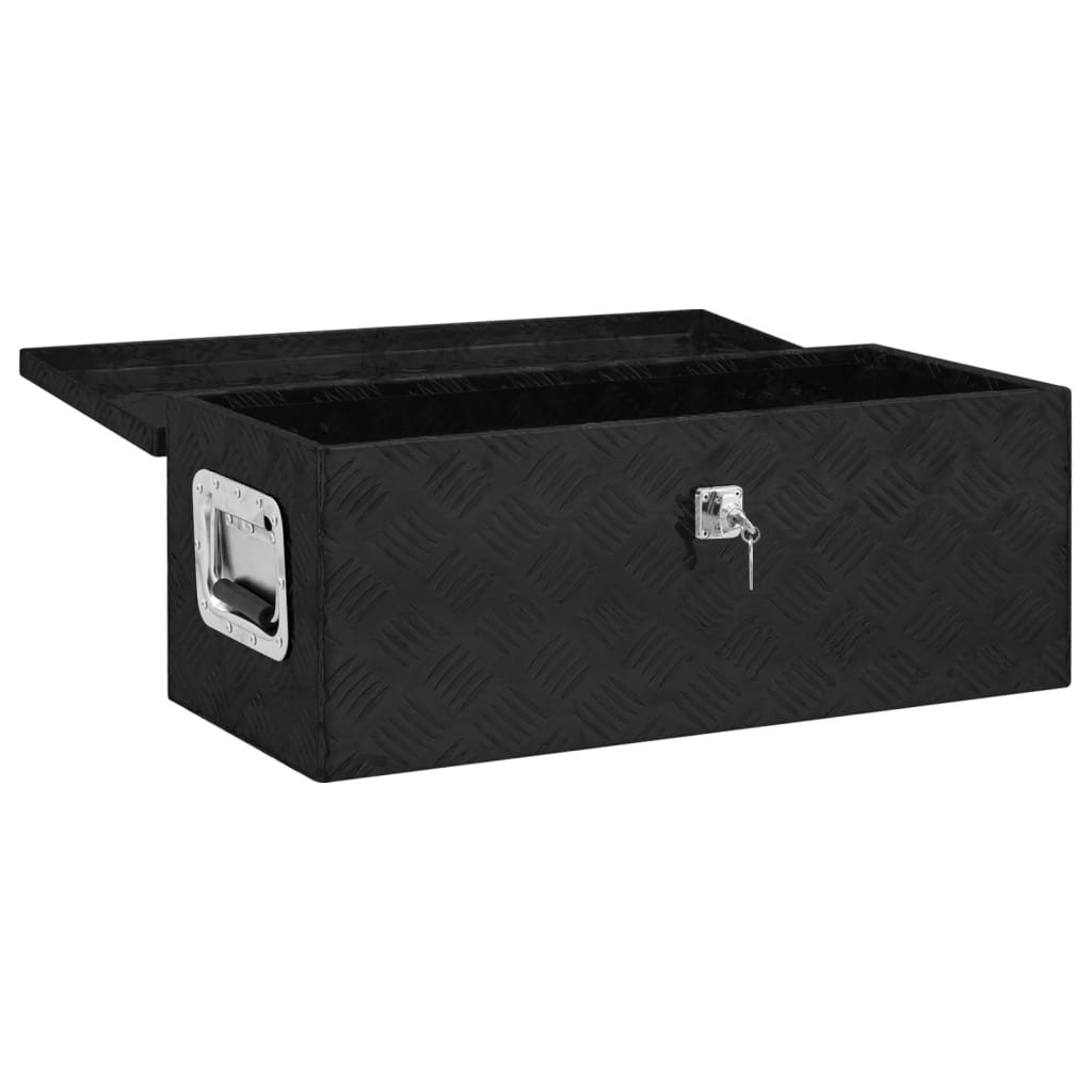 Opbergbox 50x15x20,5 cm aluminium zilverkleurig