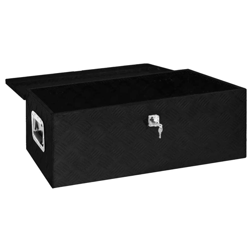 Opbergbox 50x15x20,5 cm aluminium zilverkleurig