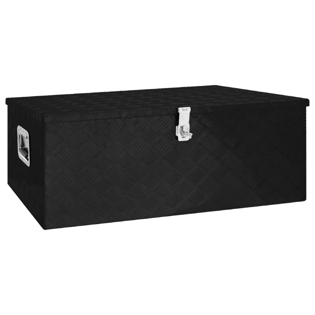 Opbergbox 50x15x20,5 cm aluminium zilverkleurig