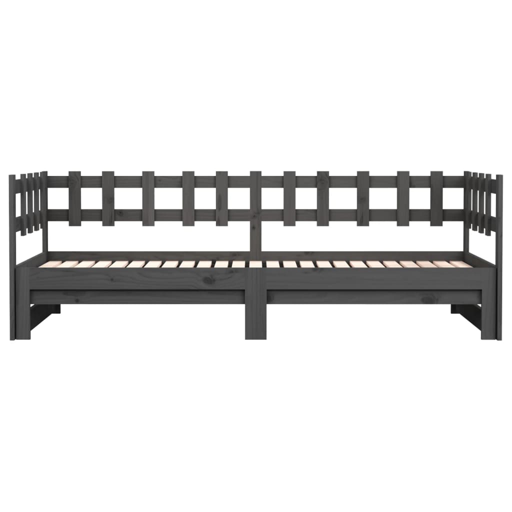 Slaapbank uitschuifbaar massief grenenhout 2x(90x200) cm