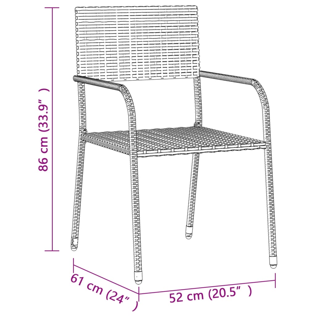 9-delige Tuinset poly rattan