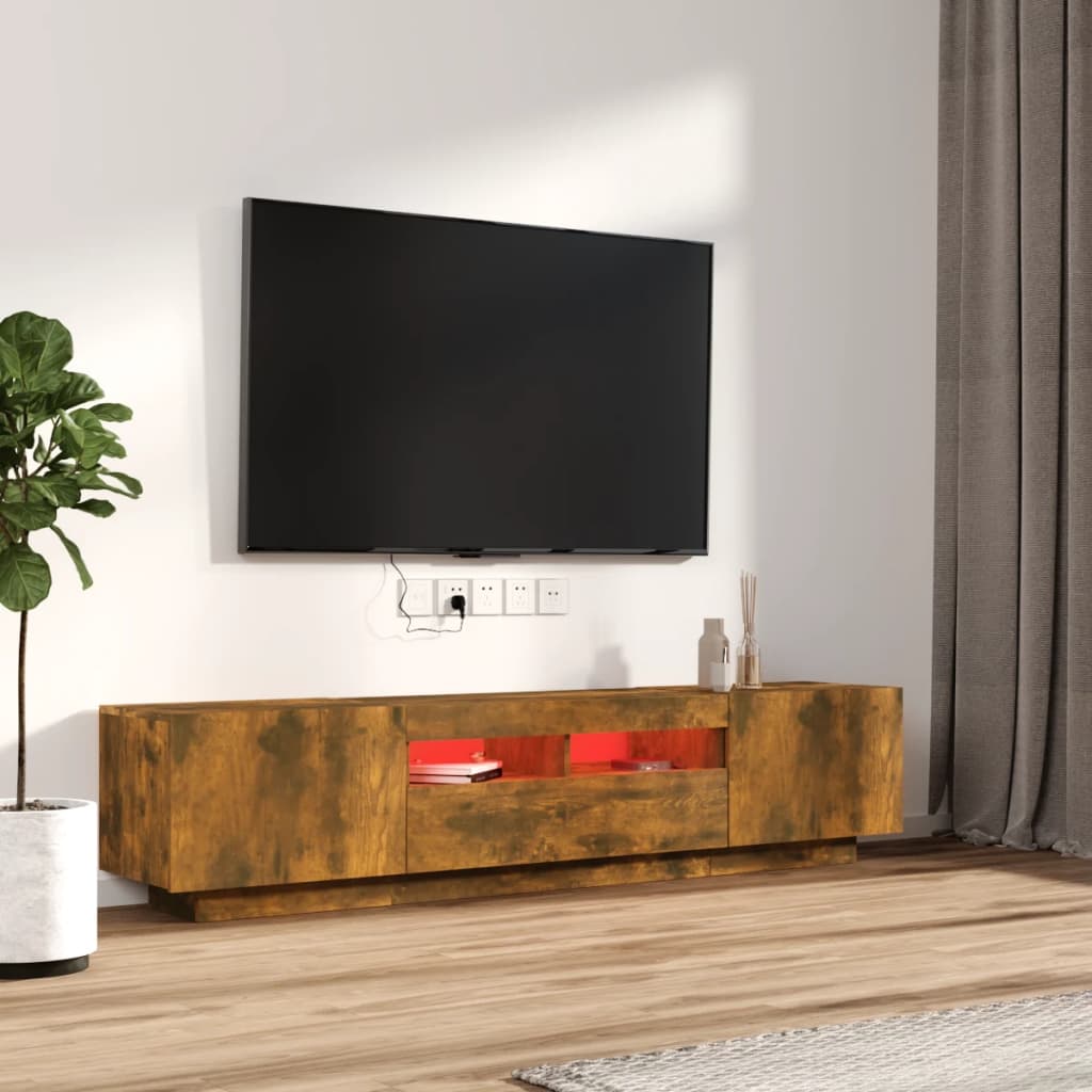 Tv-meubel met LED-verlichting 180x35x40 cm