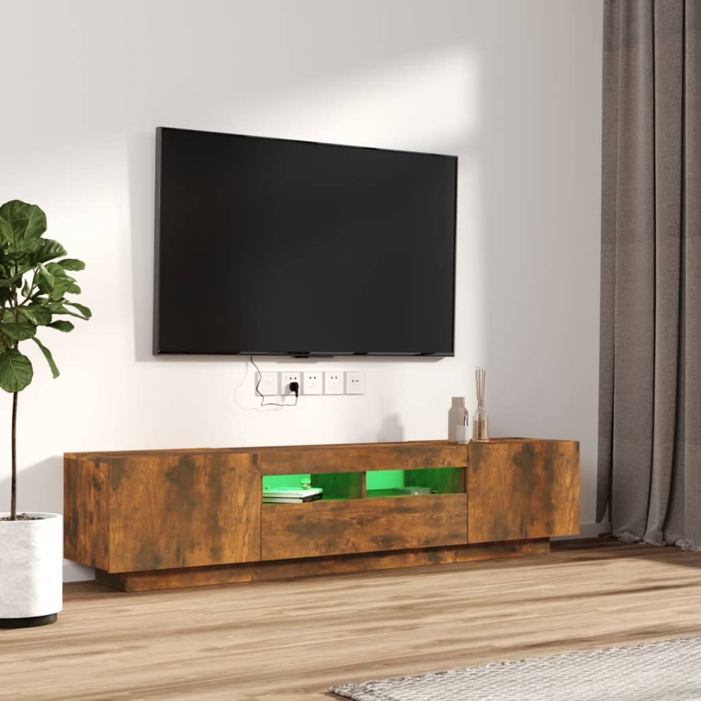 Tv-meubel met LED-verlichting 180x35x40 cm