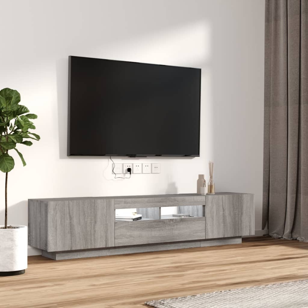 Tv-meubel met LED-verlichting 180x35x40 cm