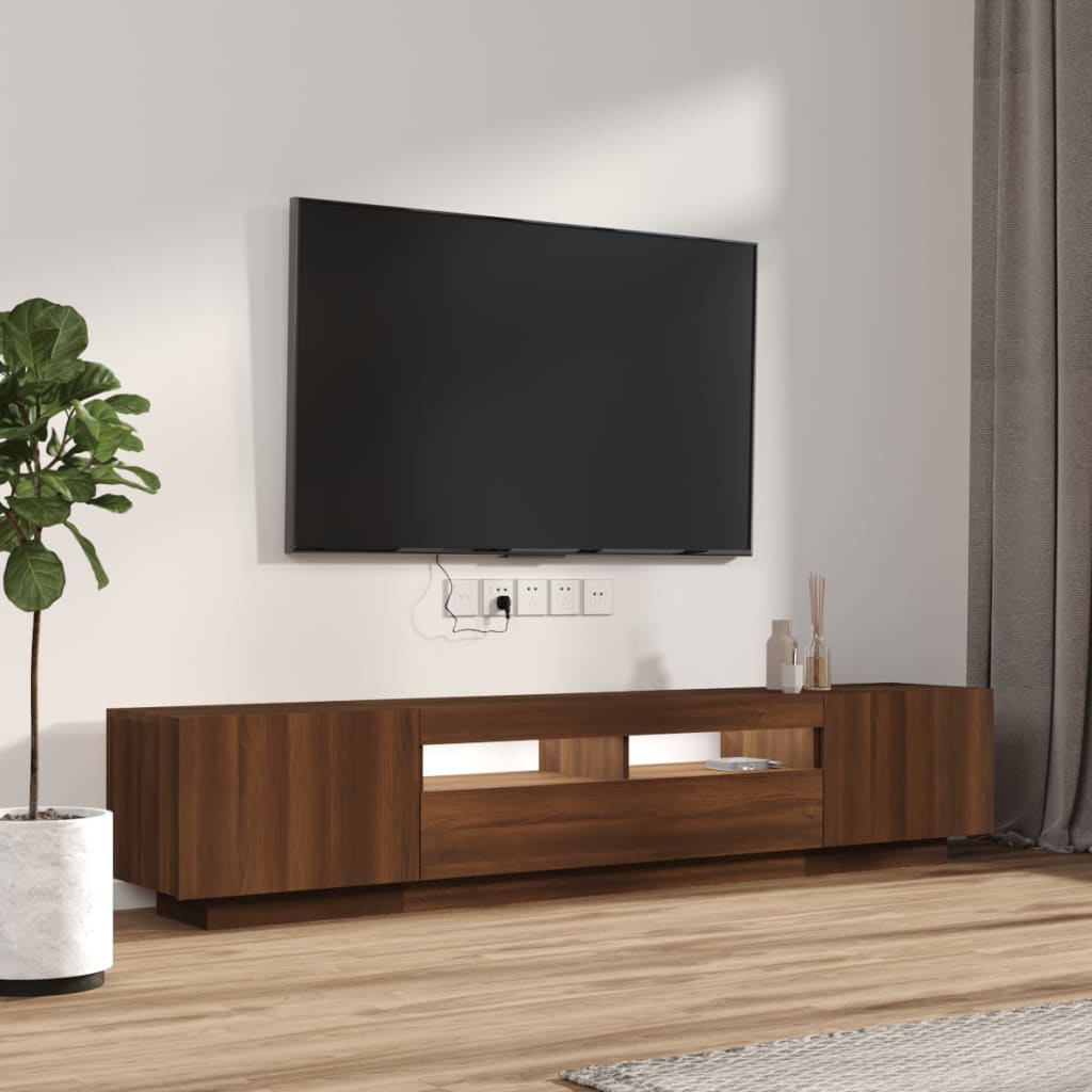 Tv-meubel met LED-verlichting 200x35x40 cm