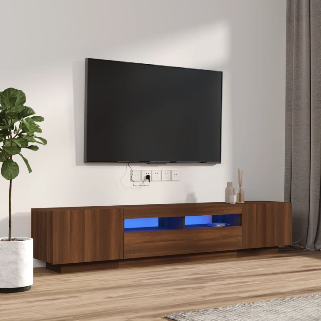 Tv-meubel met LED-verlichting 200x35x40 cm