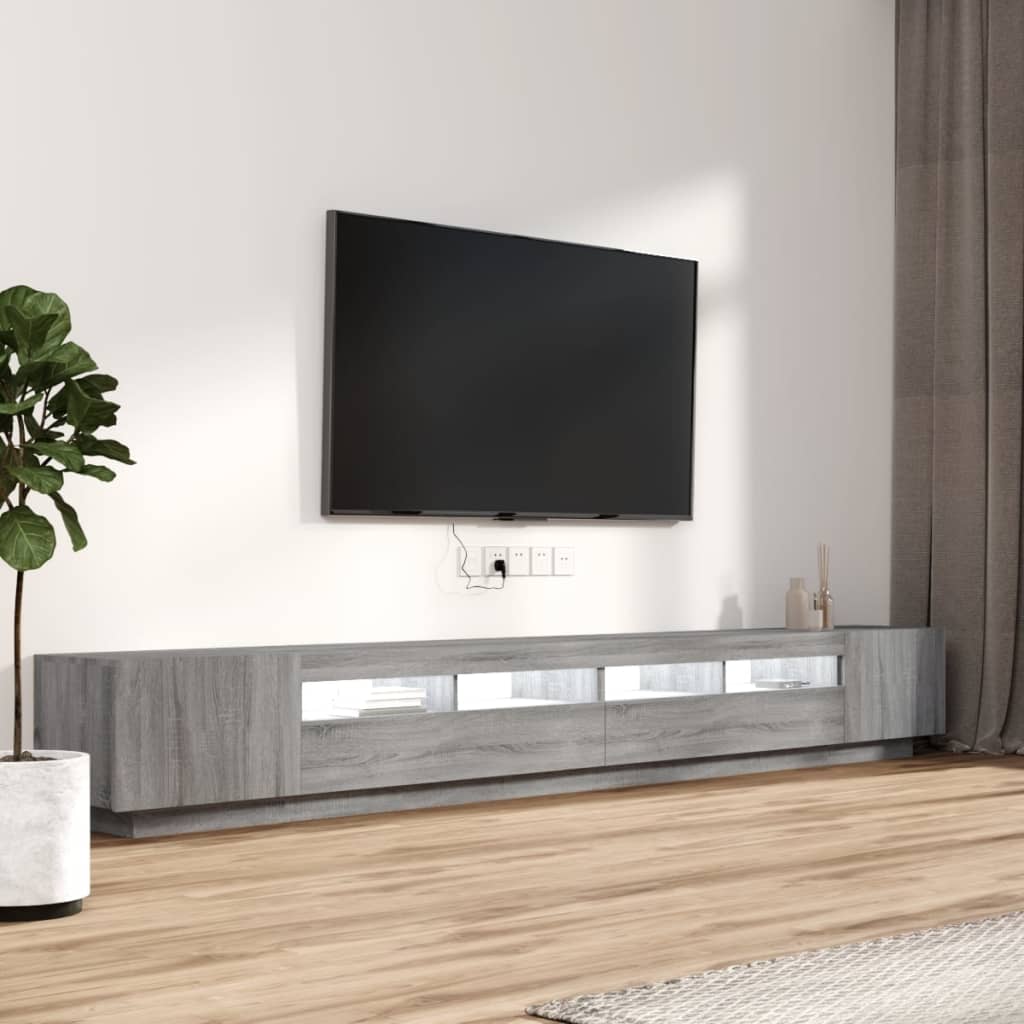 Tv-meubel met LED-verlichting 300x35x40 cm