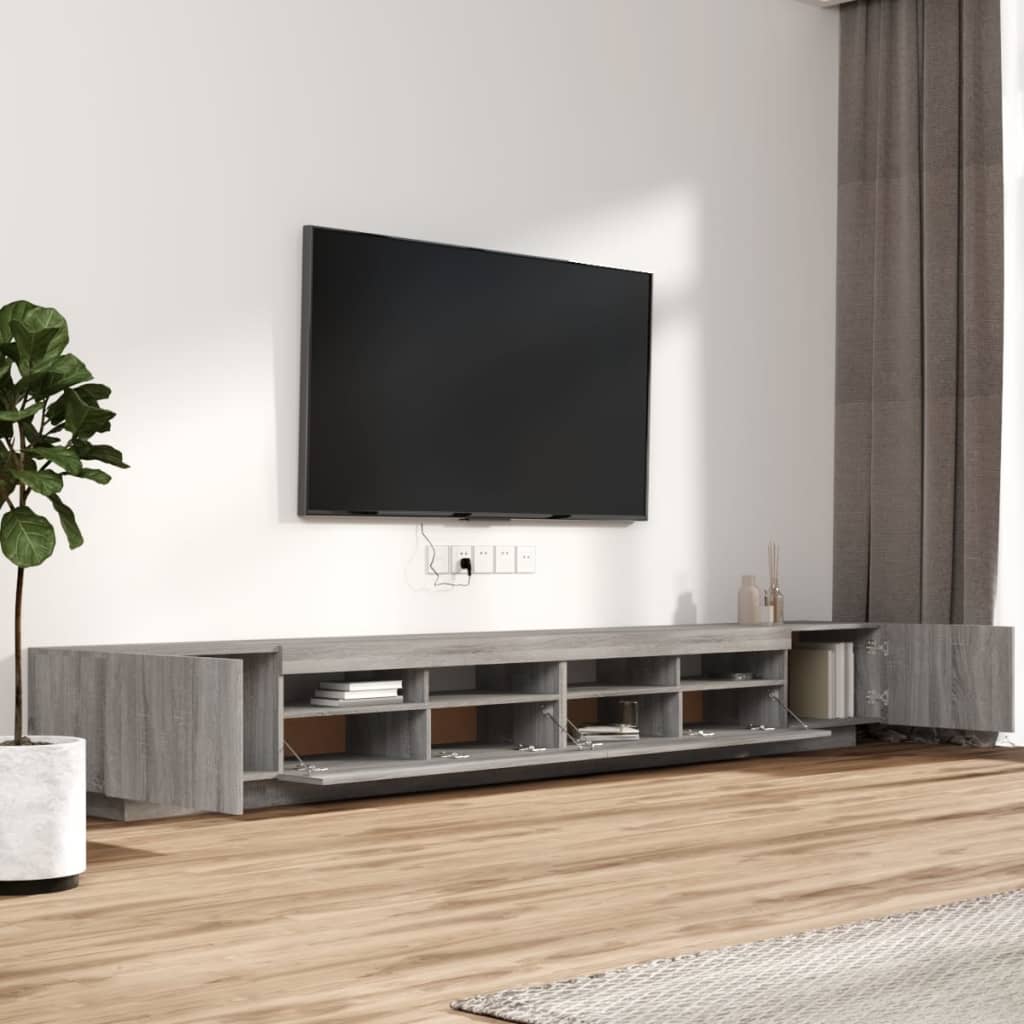 Tv-meubel met LED-verlichting 300x35x40 cm