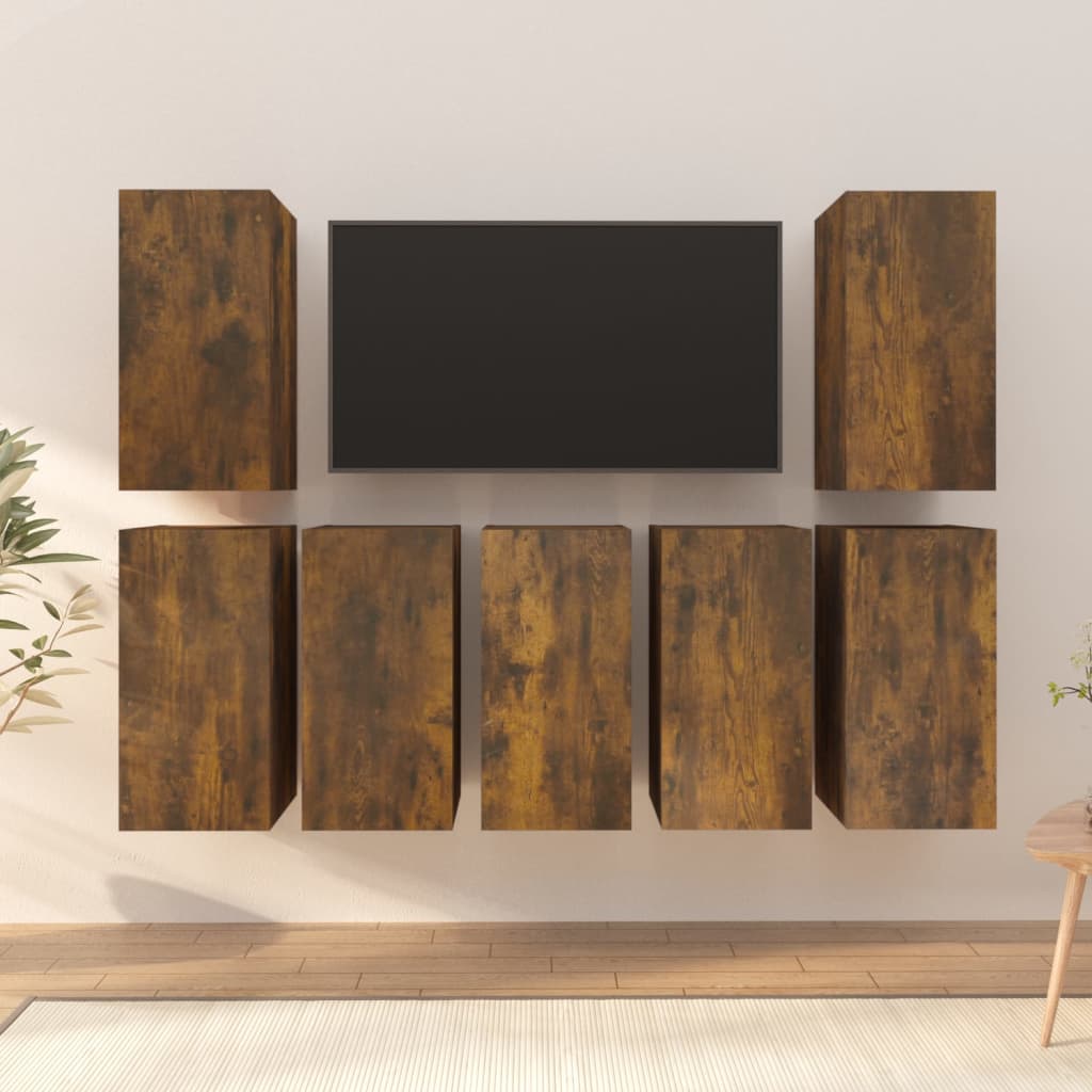 Tv-meubelen 7 st 30,5x30x60 cm bewerkt hout betongrijs