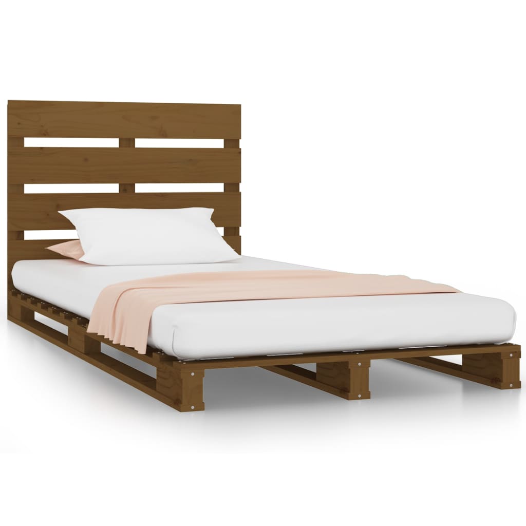 Bedframe massief grenenhout 75x190 cm