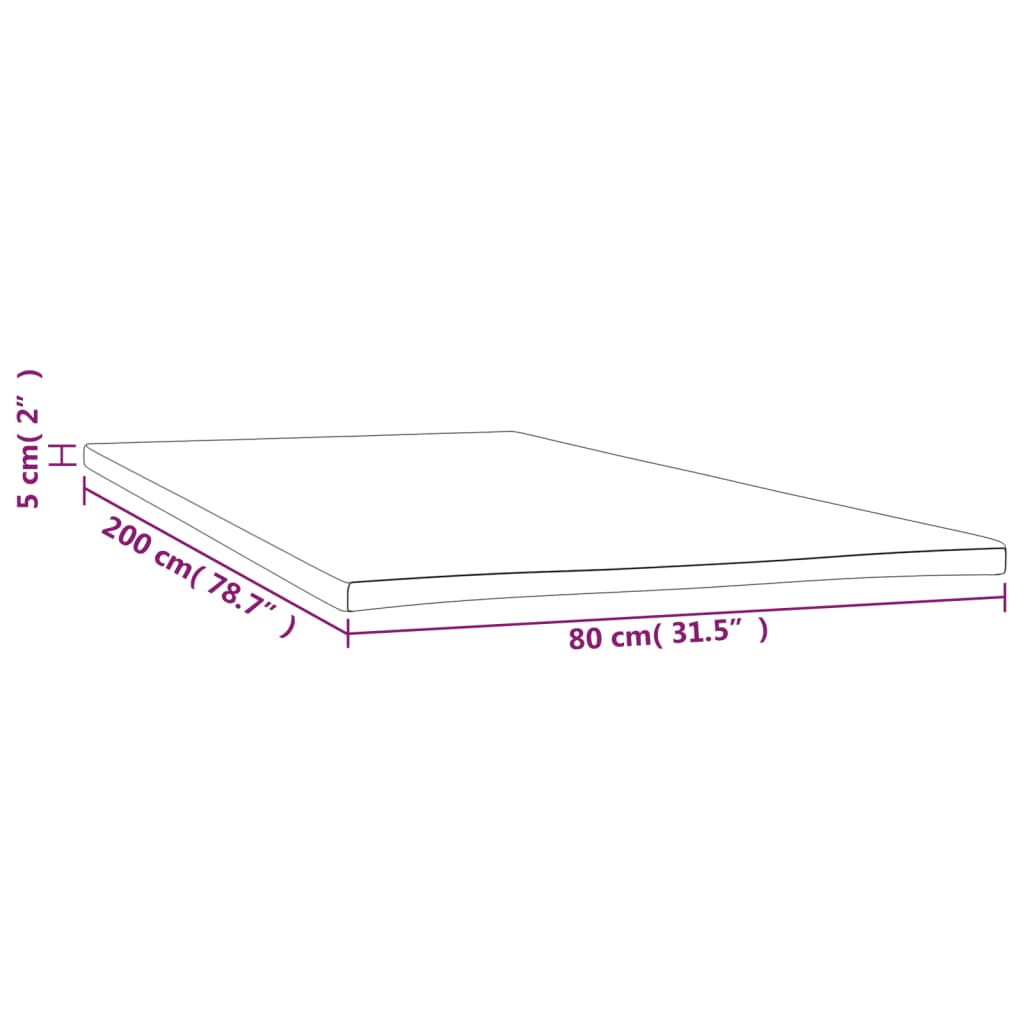 Dekmatras 120x200x5 cm