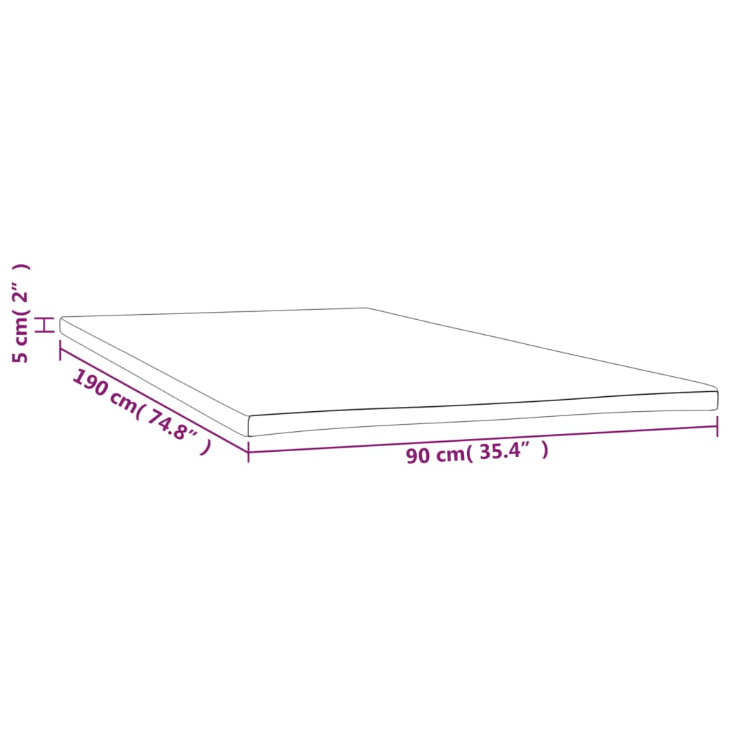 Dekmatras 120x200x5 cm