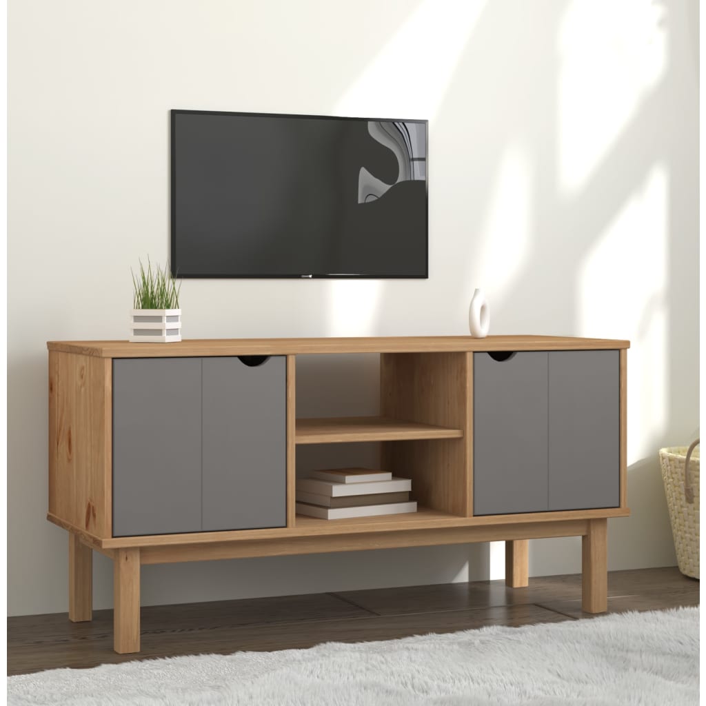 Tv-meubel OTTA 113,5x43x57 cm massief grenenhout