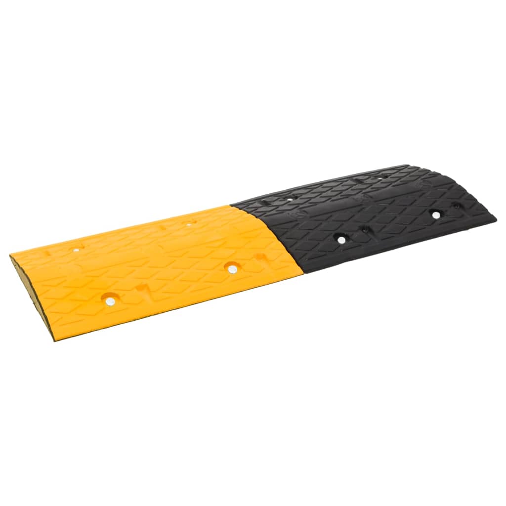 Verkeersdrempel 97x32,5x4 rubber geel en zwart