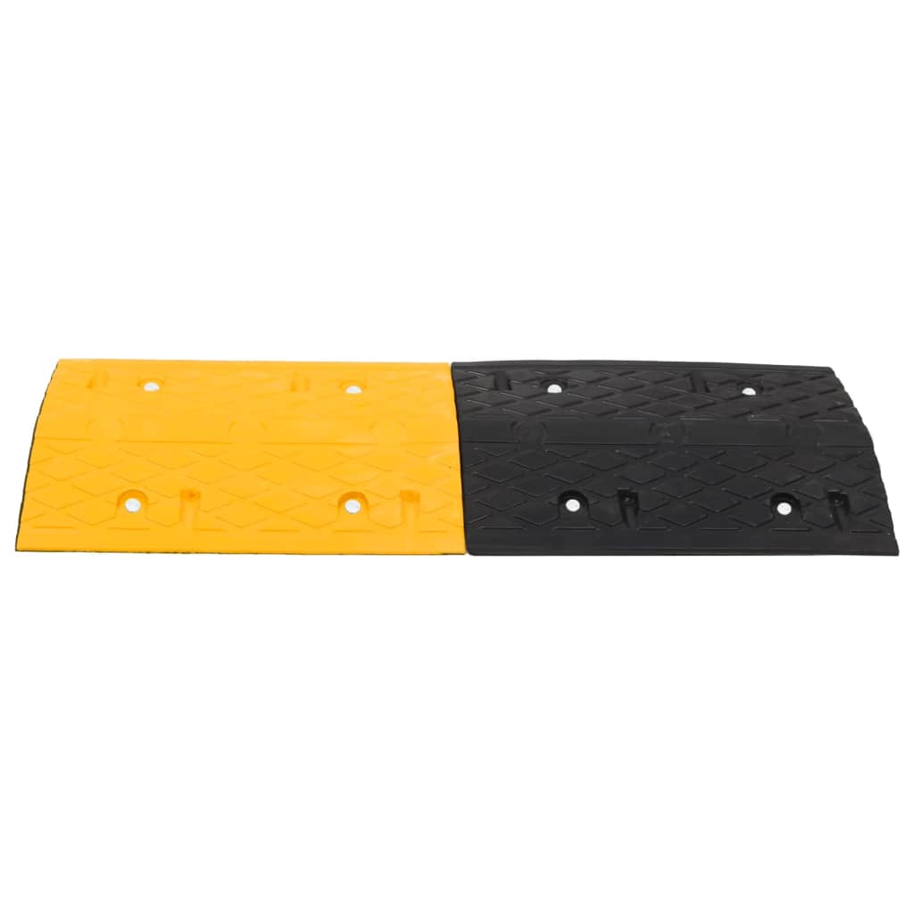 Verkeersdrempel 97x32,5x4 rubber geel en zwart