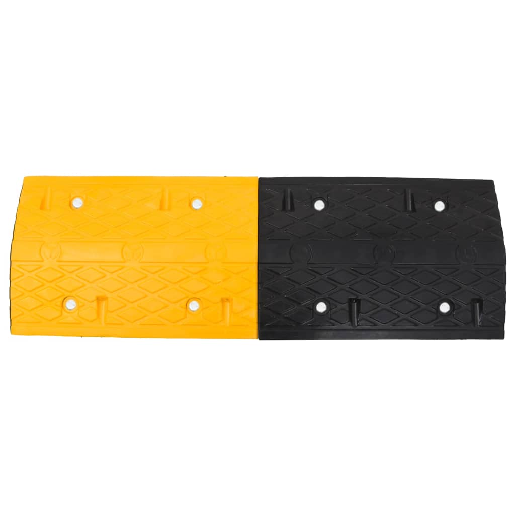 Verkeersdrempel 97x32,5x4 rubber geel en zwart