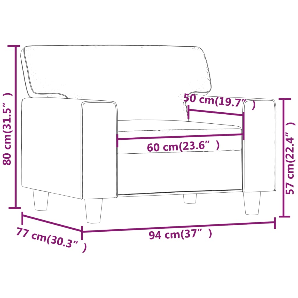 Tweezitsbank 140 cm kunstleer cappuccinokleurig