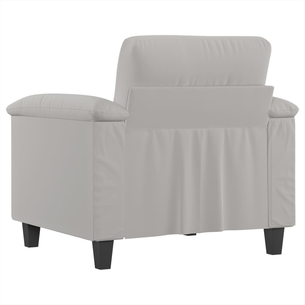 Fauteuil 60 cm microvezelstof lichtgrijs