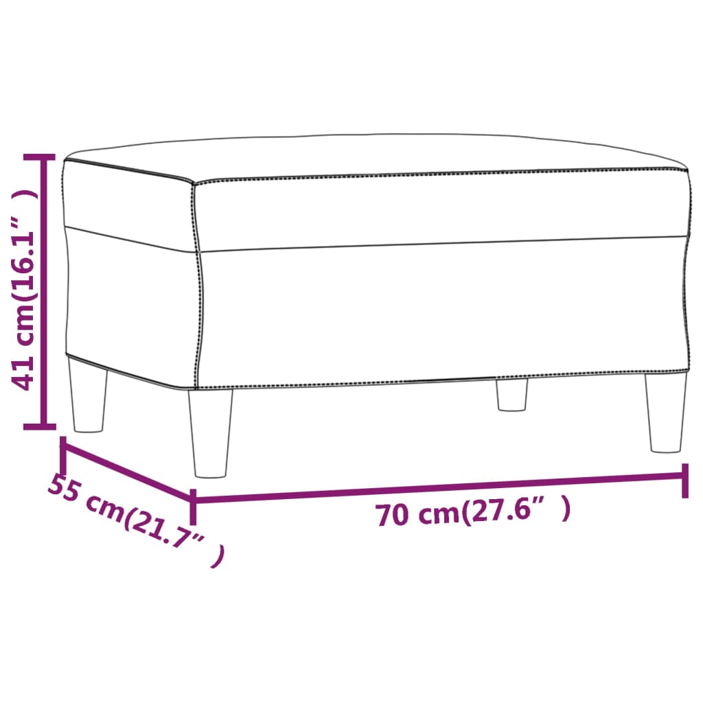 Voetenbank 60x50x41 cm stof