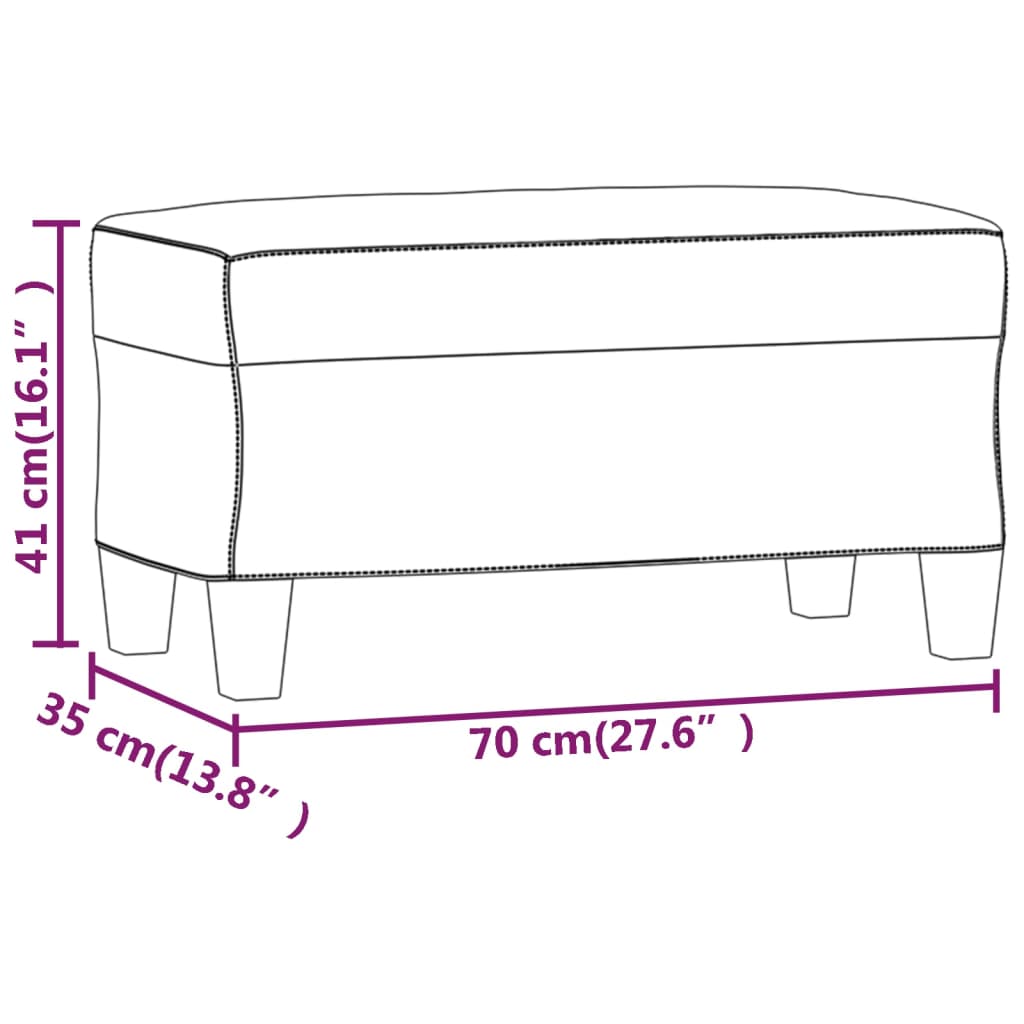 Bankje 100x35x41 cm kunstleer