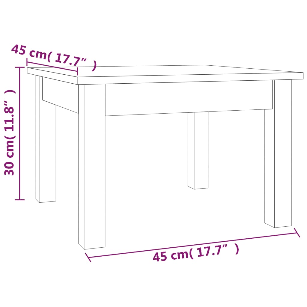 Salontafel 80x50x40 cm massief grenenhout