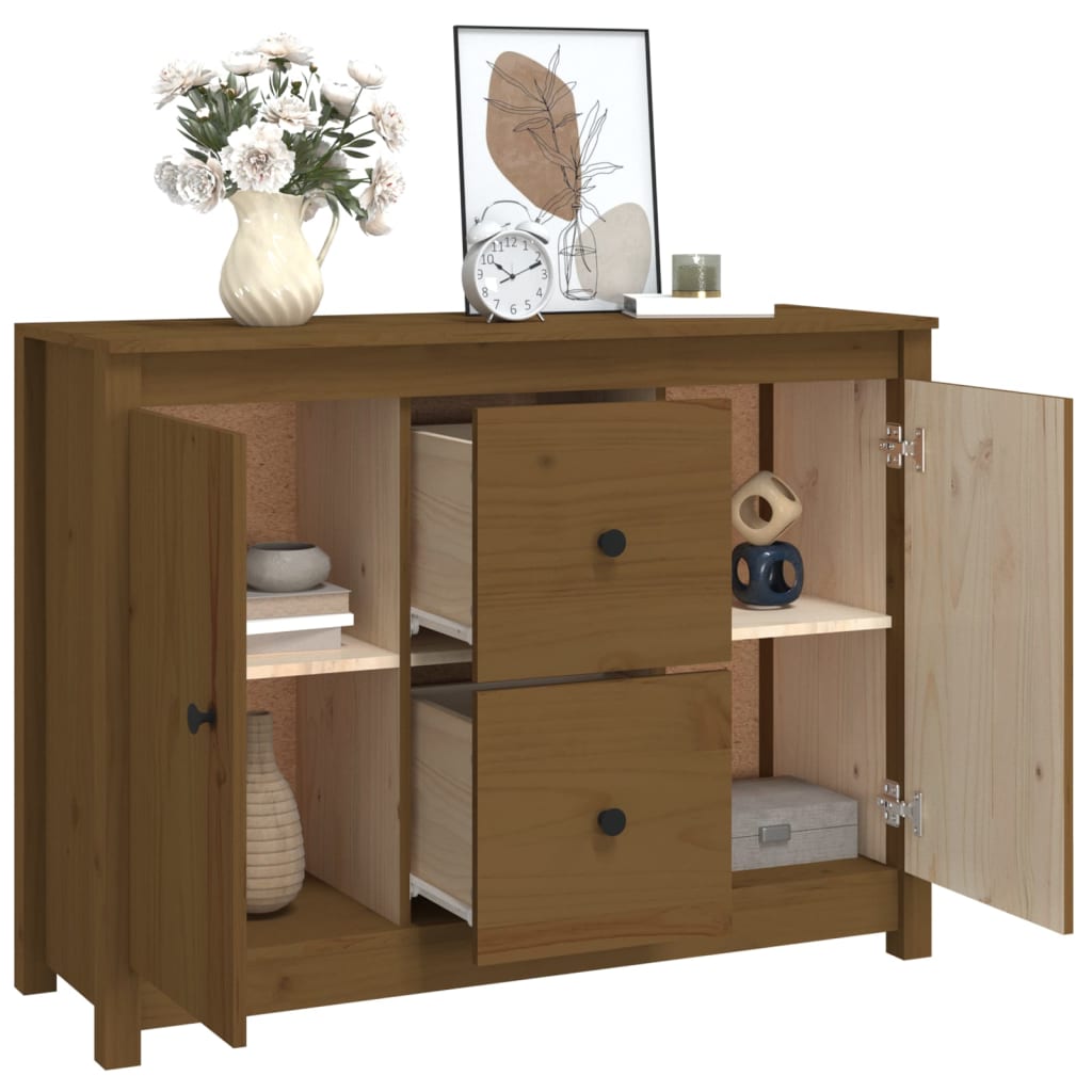 Dressoir 100x35x74 cm massief grenenhout