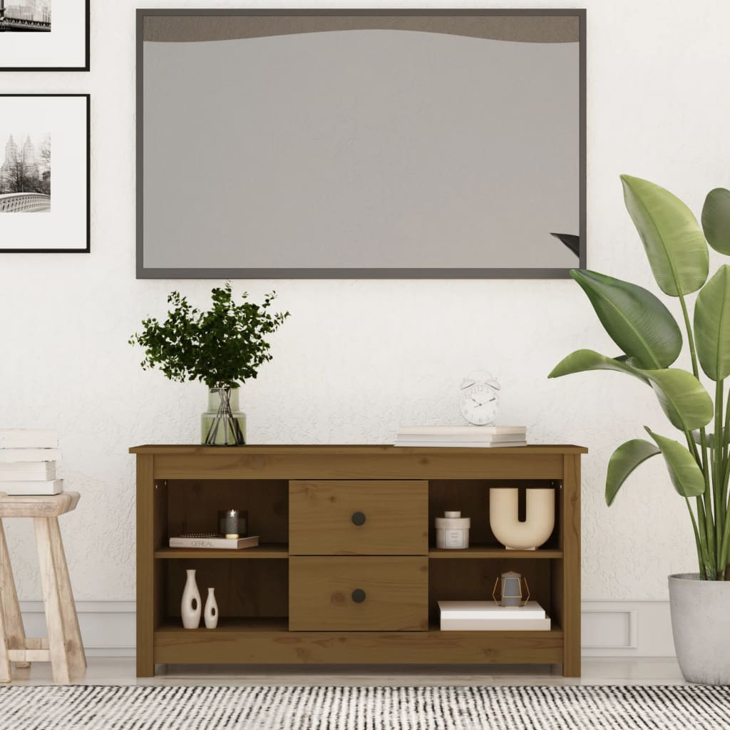 Tv-meubel 103x36,5x52 cm massief grenenhout