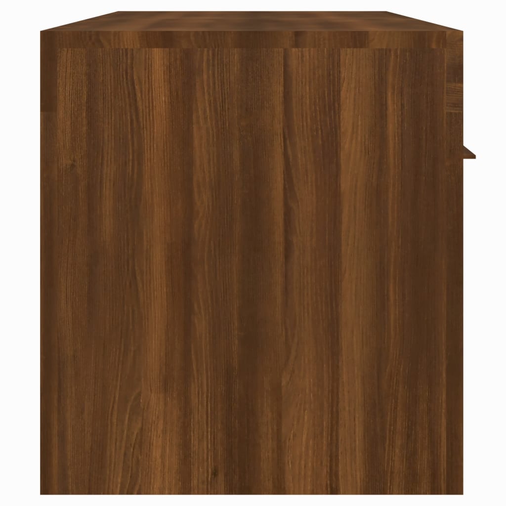 Tv-meubel met LED 140x36,5x40 cm bewerkt hout oud hout